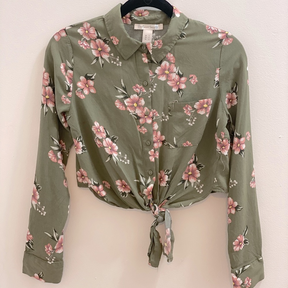 Floral Crop Blouse